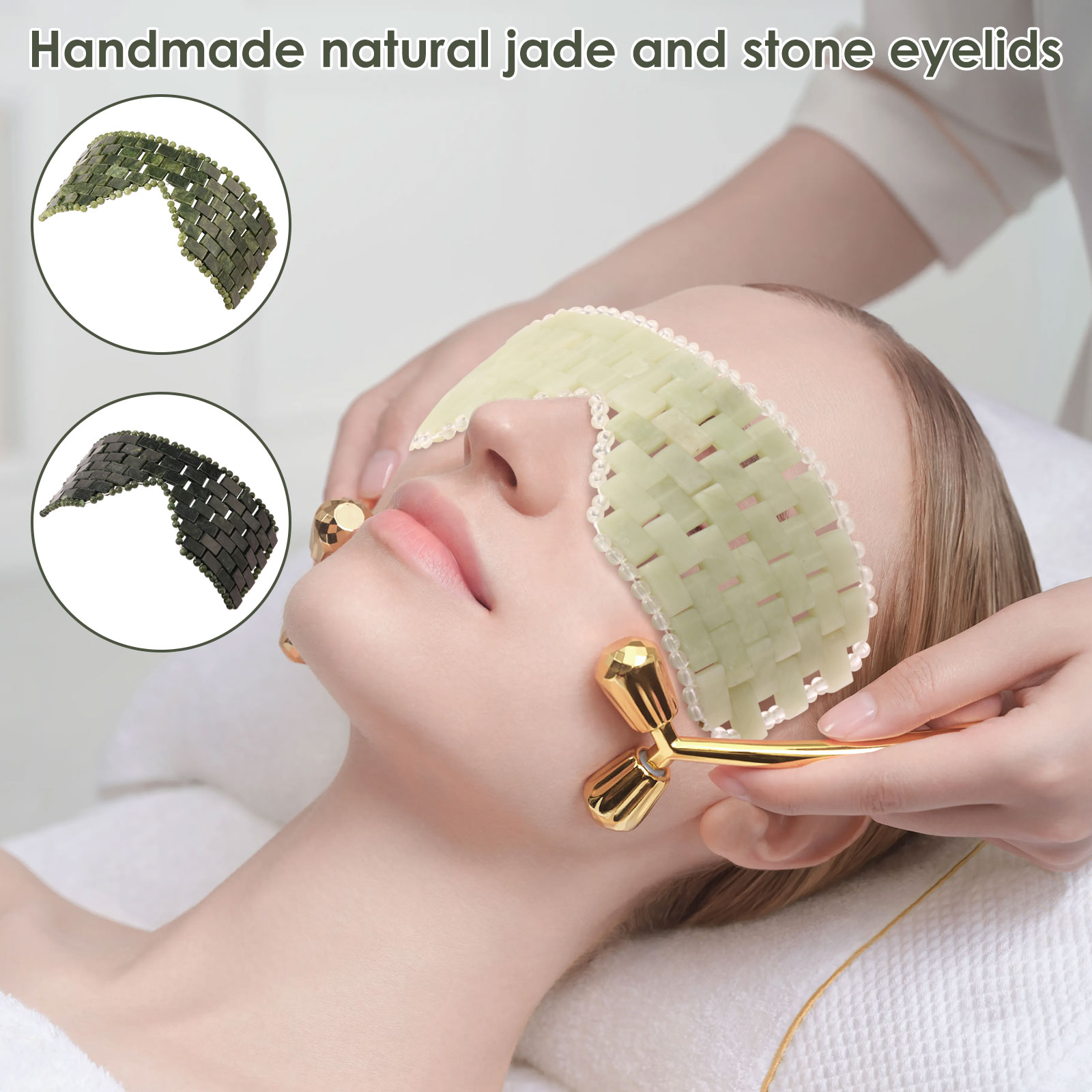 Skincare Indonesia - Jade Oogmasker Draagbare Jade Stone Gezichtsmasker